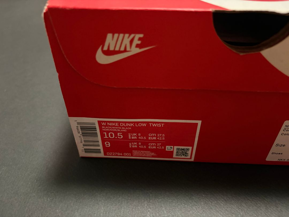 [275] 나이키 우먼스 덩크 로우 트위스트 블랙 앤 화이트 이미지