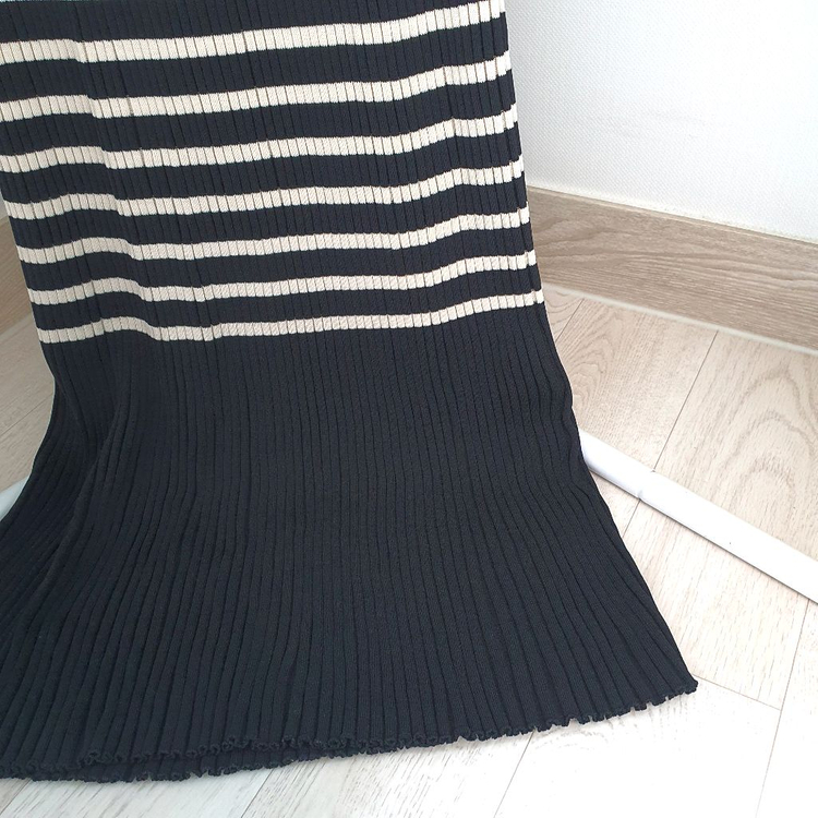 코스cos 스트라이프 골지니트 반팔롱원피스 이미지