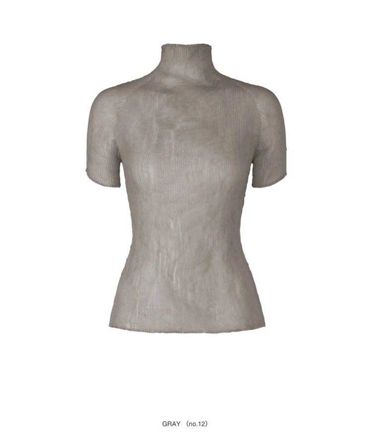 이세이미야케 쉬폰 트위스트 반팔탑,플리츠플리즈 ~ 이미지