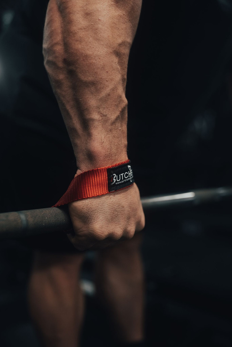 Butcher Hooks 부처 훅 리프팅 스트랩 오리지널 레드 S사이즈 이미지