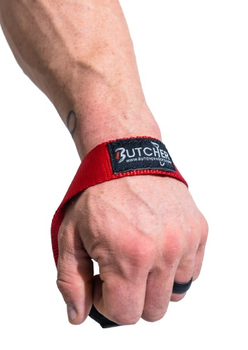 Butcher Hooks 부처 훅 리프팅 스트랩 오리지널 레드 S사이즈 이미지