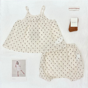 베네베네 Berryberry camisole twinset 베리베리 뷔스티에 블루머 상하세트 24개월 이미지