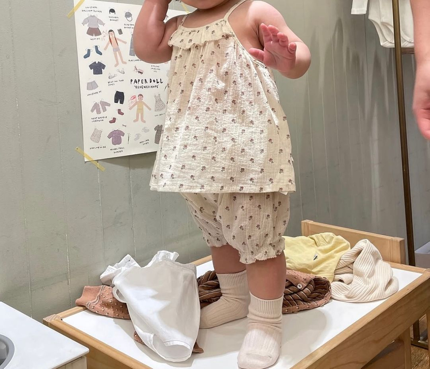 베네베네 Berryberry camisole twinset 베리베리 뷔스티에 블루머 상하세트 24개월 이미지