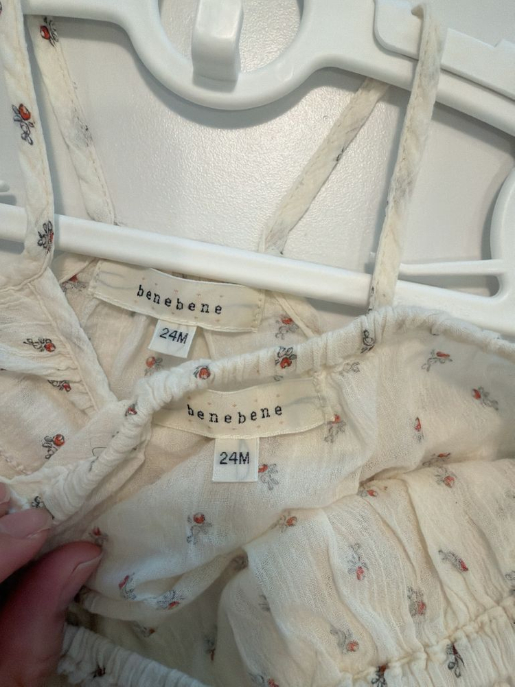 베네베네 Berryberry camisole twinset 베리베리 뷔스티에 블루머 상하세트 24개월 이미지