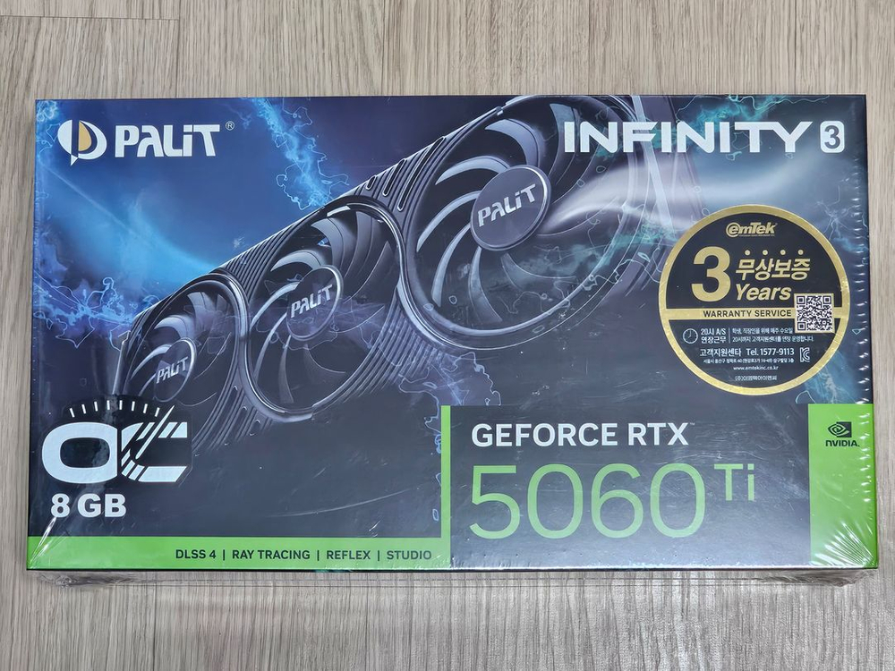 PALIT 이엠텍 RTX 5060 Ti 그래픽카드 OC 8GB 미개봉 이미지