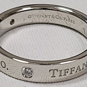 정품 티파니 49호 3p다이아 밴드링 pt플래티늄 이미지