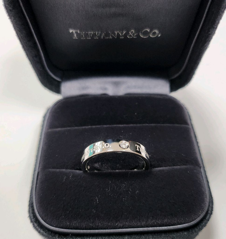 정품 티파니 49호 3p다이아 밴드링 pt플래티늄 이미지