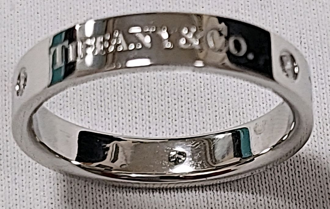 정품 티파니 49호 3p다이아 밴드링 pt플래티늄 이미지