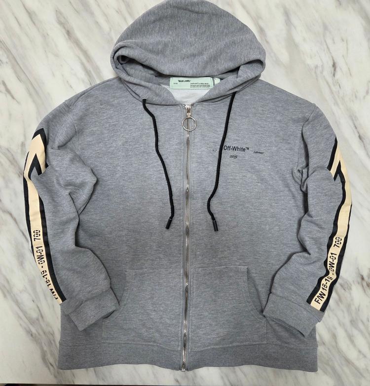 오프화이트 애로우 프린트 후드집업 이미지