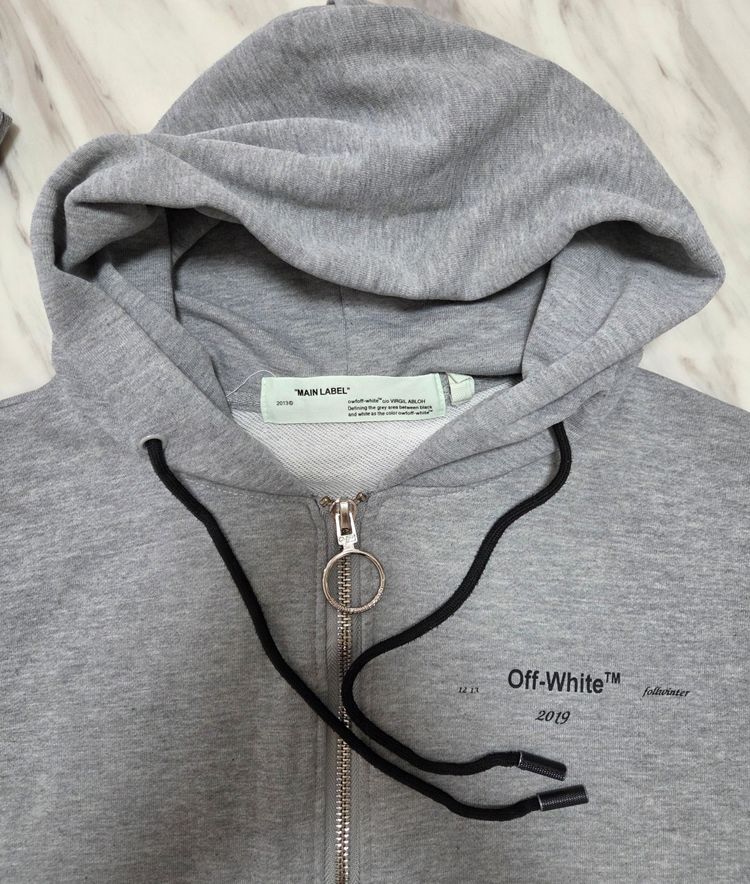 오프화이트 애로우 프린트 후드집업 이미지