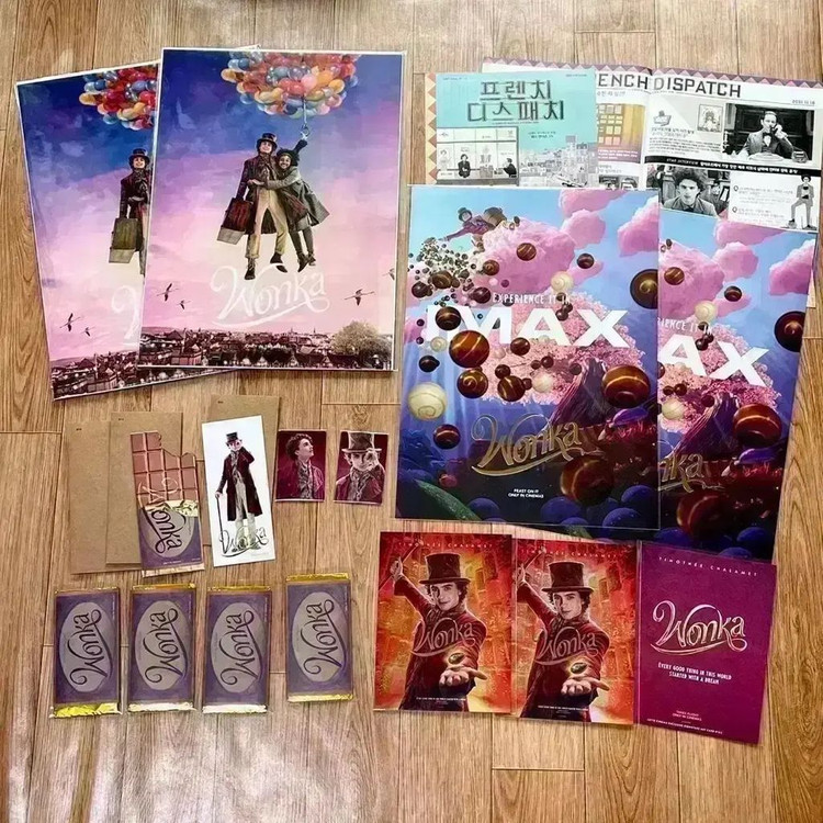 웡카 4DX포스터 2주차 오리지널티켓 아이맥스 아트카드TTT무비씰스티커 이미지