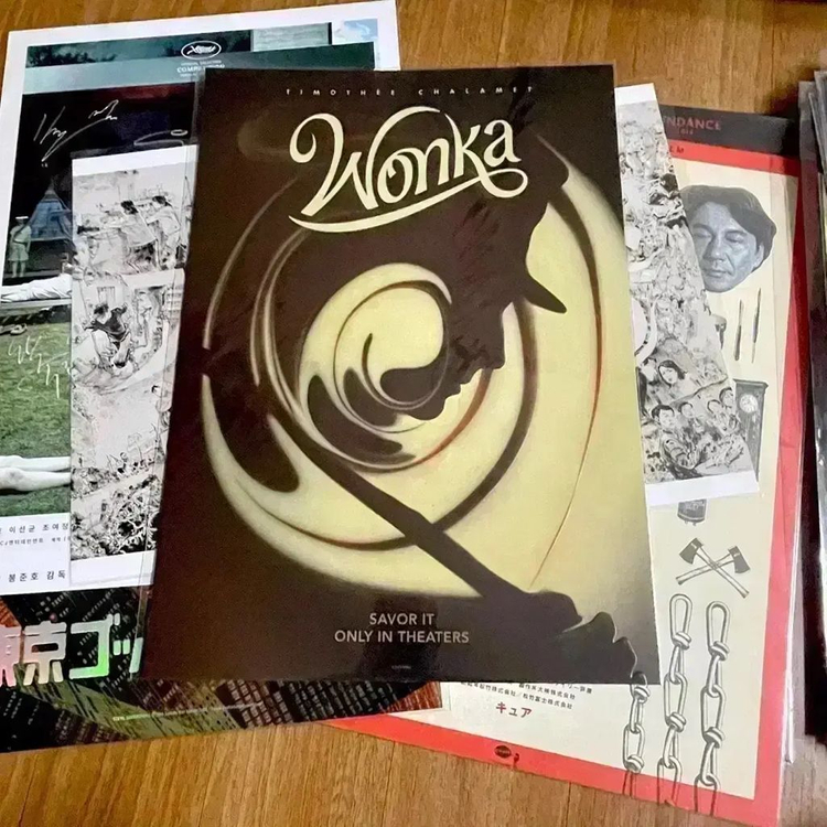 웡카 4DX포스터 2주차 오리지널티켓 아이맥스 아트카드TTT무비씰스티커 이미지