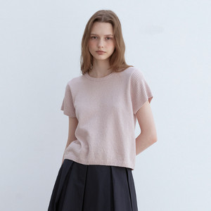 공드린 코튼 니트(핑크 베이지) 이미지