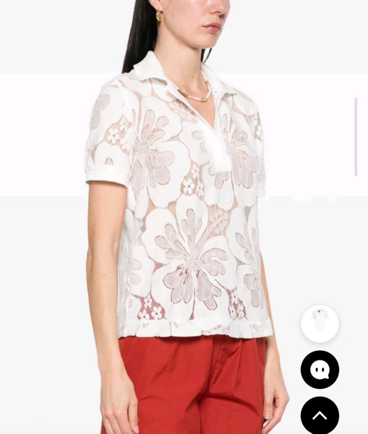 막스마라 비앙코 도나 레이스 폴로셔츠ㅡ정품 새상품 가격내림 이미지