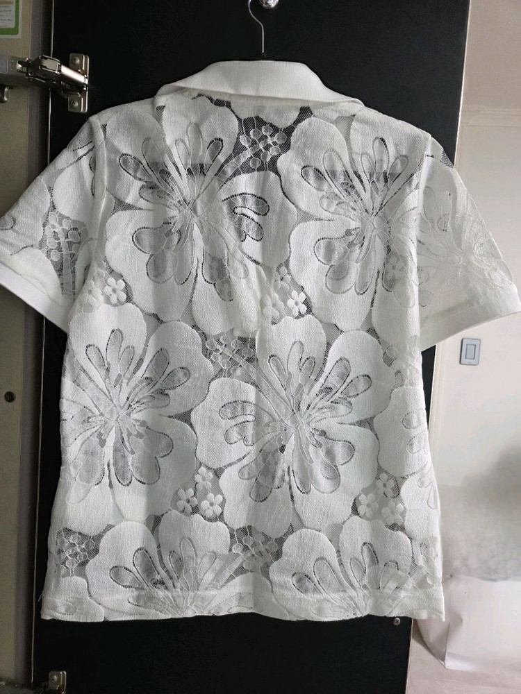 막스마라 비앙코 도나 레이스 폴로셔츠ㅡ정품 새상품 가격내림 이미지