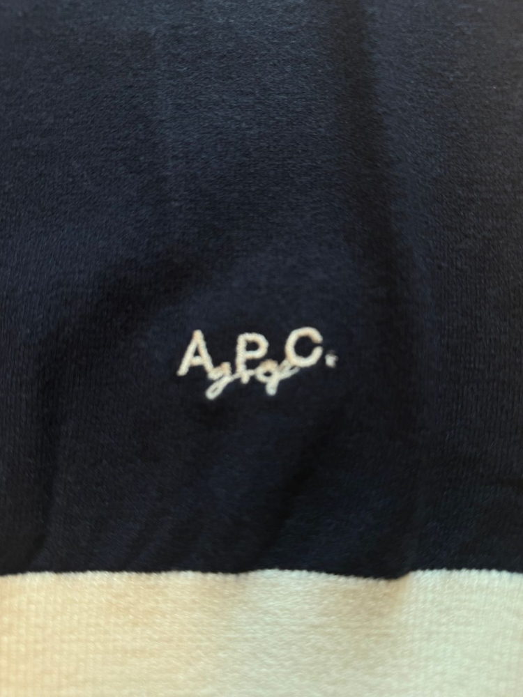 아페쎄골프 여성 니트 반팔티 그레이,네이비 이미지