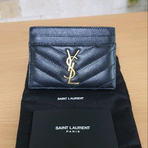 입생로랑 생로랑 카드지갑 금장 정품A급(감정O)구찌프라다루이비통디올고야드샤넬셀린느보테가버버리발렌시아가가방 이미지