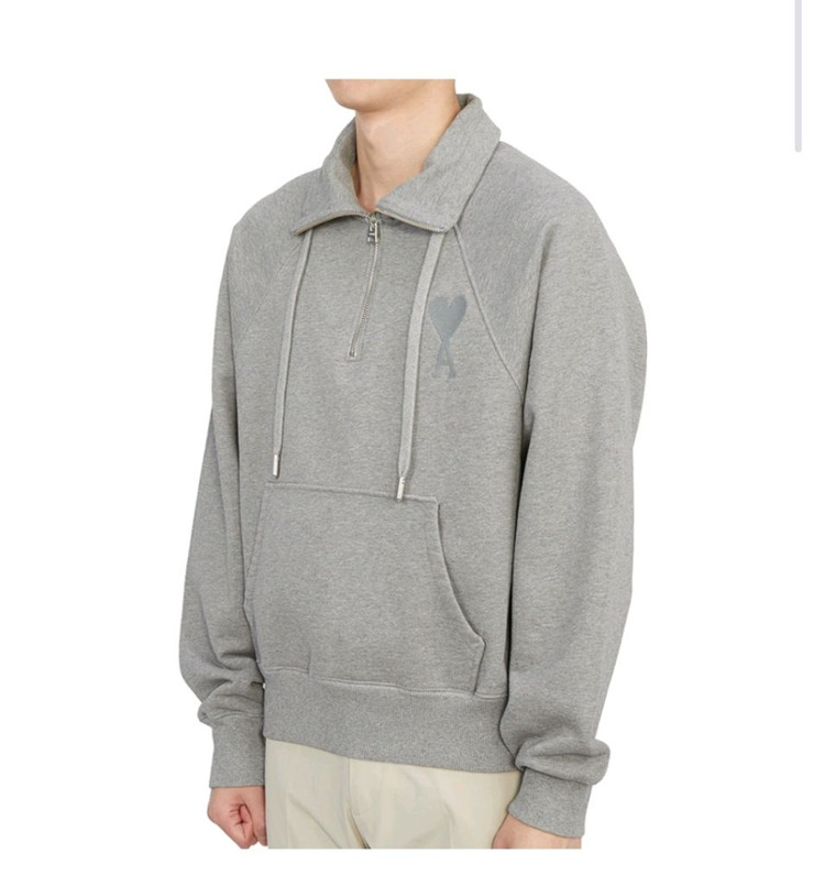 아미 ami 톤온톤 하프집업 맨투맨/스웨트 셔츠 XL 이미지