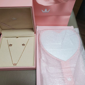 제이에스티나14k티아라목걸이&귀걸이세트(새상품) 이미지