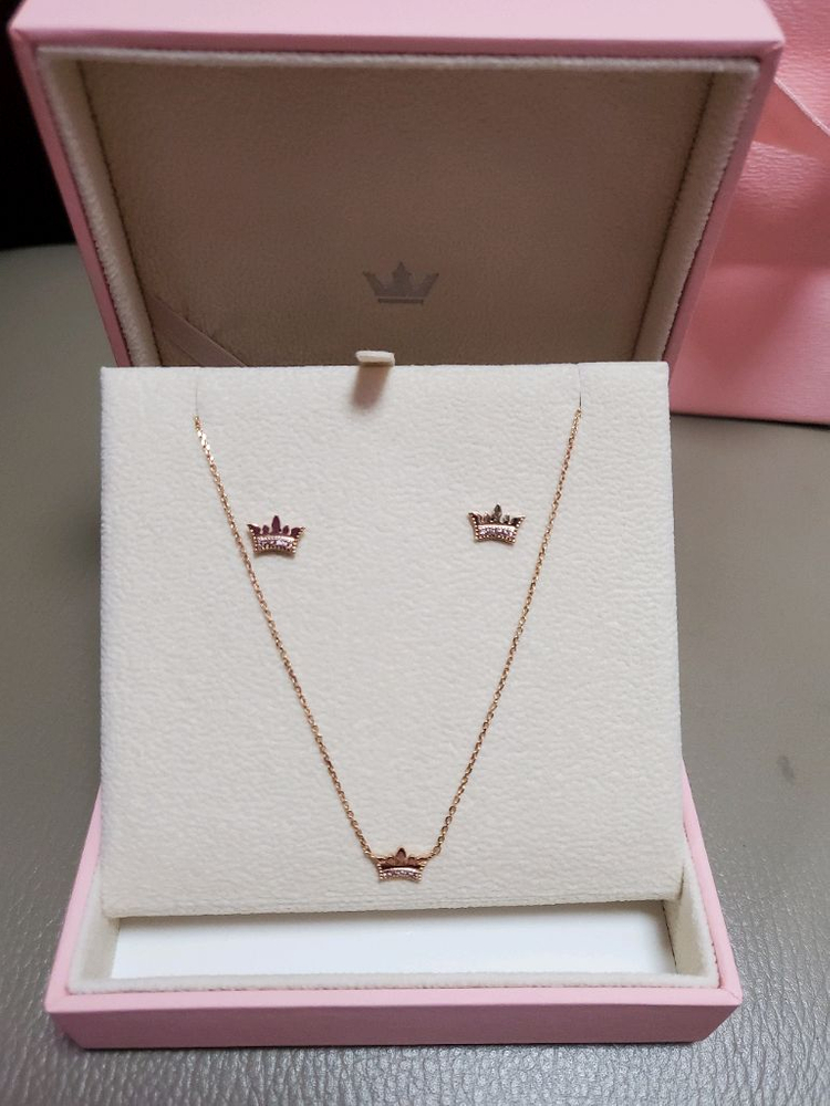 제이에스티나14k티아라목걸이&귀걸이세트(새상품) 이미지