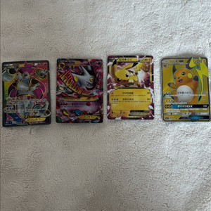 포켓몬카드 후파 메가팬텀 피카츄 라이츄 이미지