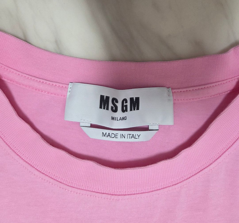 MSGM 여성 로고 반팔 티셔츠 이미지