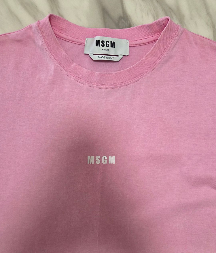 MSGM 여성 로고 반팔 티셔츠 이미지