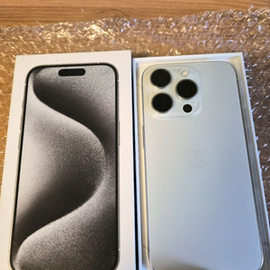 아이폰15프로 화이트티타늄 128기가 리퍼새제품 (애케플 8월까지) 이미지