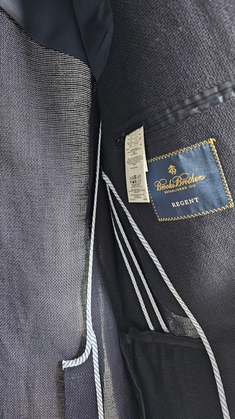 신품 브룩스 브라더스 울혼방 금장 블레이저 40R 이미지