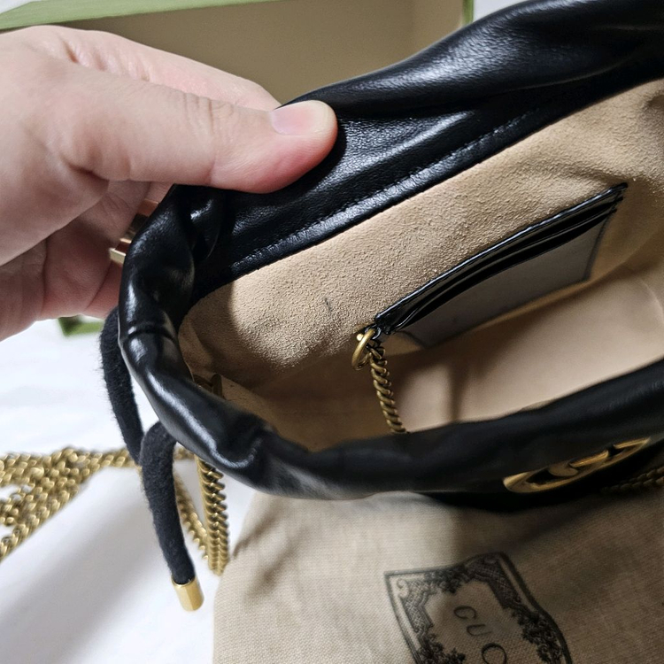 구찌 GG 마몬트 버킷백 스몰 블랙 이미지