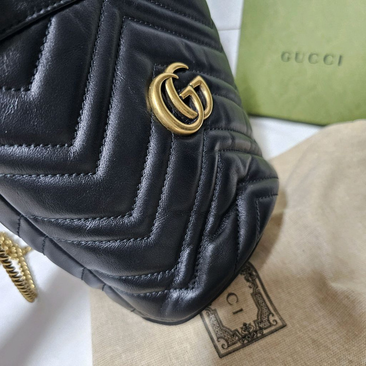 구찌 GG 마몬트 버킷백 스몰 블랙 이미지