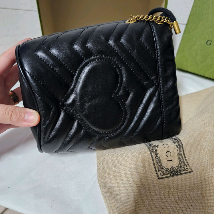 구찌 GG 마몬트 버킷백 스몰 블랙 이미지