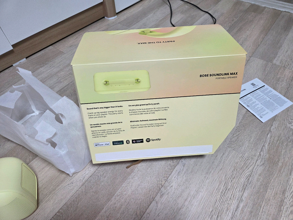 보스 사운드링크 맥스 포터블 스피커 옐로우 개봉신품 이미지