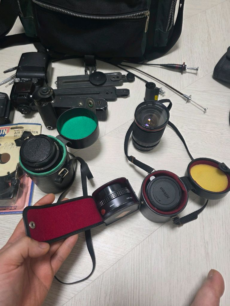 캐논 필름카메라 + 니콘 렌즈 / SB-26 플래시 장비 일괄 판매 이미지