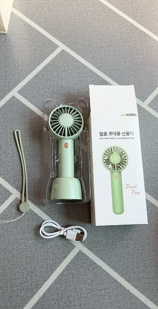 알로코리아 휴대용 선풍기F2 그린 이미지