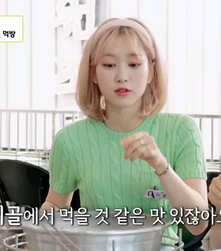 설인아 폴로 랄프로렌 여성 반팔 니트 케이블 꽈배기 스웨터 버드그린 이미지