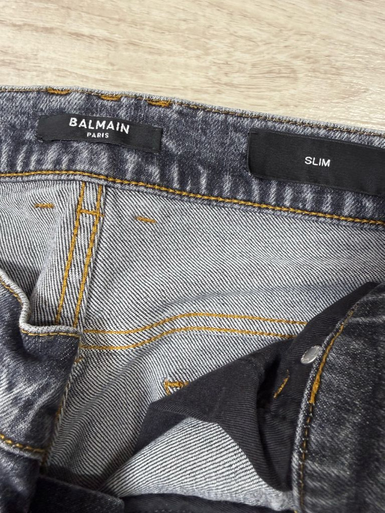 발망 BALMAIN 남성 슬림핏 블랙 워싱 데님 (32사이즈) 이미지