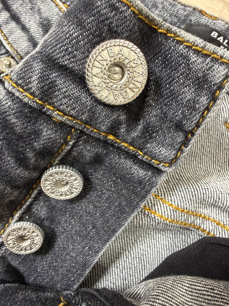 발망 BALMAIN 남성 슬림핏 블랙 워싱 데님 (32사이즈) 이미지