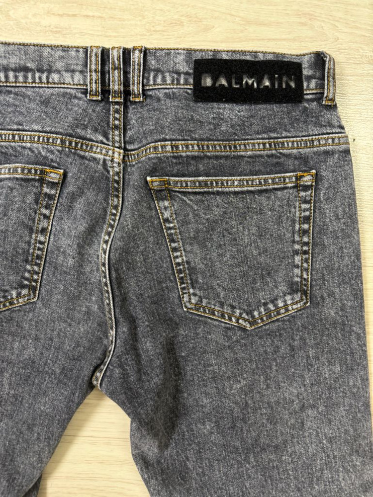 발망 BALMAIN 남성 슬림핏 블랙 워싱 데님 (32사이즈) 이미지