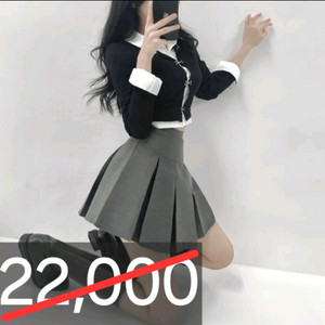 8,900(1회시착)(S~M) 속바지 포함 존예 테니스 스커트 딥그레이 교복핏 이미지