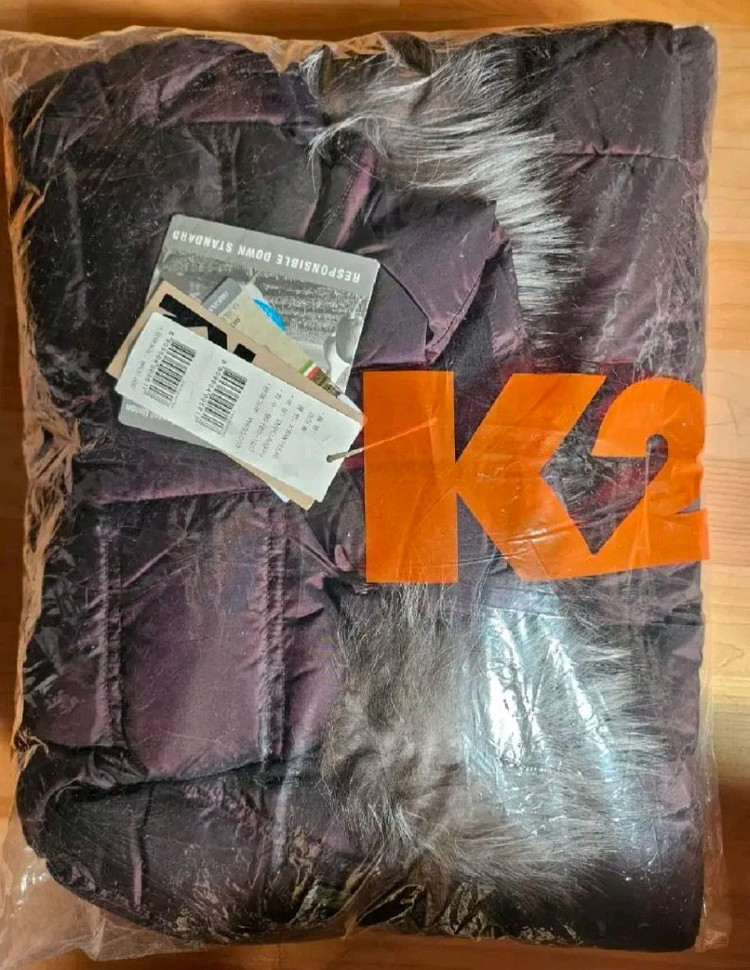 [새제품] K2패딩 레아 여성패딩 롱기장 구스다운 벨트포함 플럼(90) 이미지