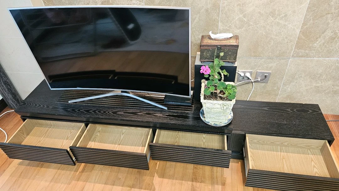 원목 TV 거치대 다이 이미지