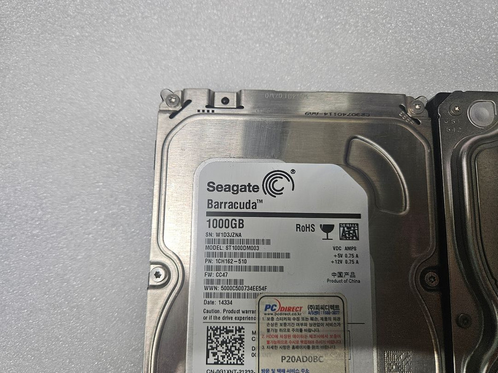 데스크탑 하드 1000기가 3개 입니다 이미지