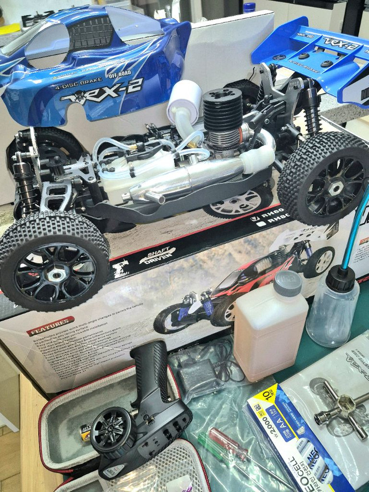 *각종교신가능*니트로엔진1/8RC카VRX-2RTR(새제품)필수옵션15종포함4WD알씨카풀박스셋~바람에언덕에서 이미지