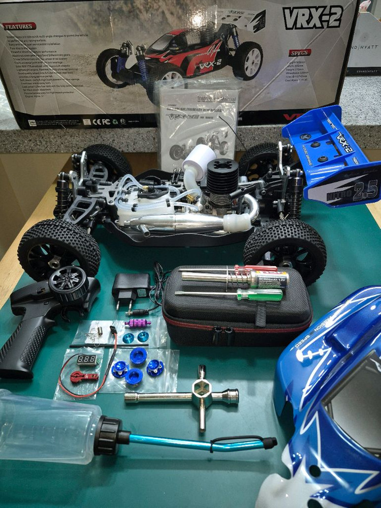 *각종교신가능*니트로엔진1/8RC카VRX-2RTR(새제품)필수옵션15종포함4WD알씨카풀박스셋~바람에언덕에서 이미지