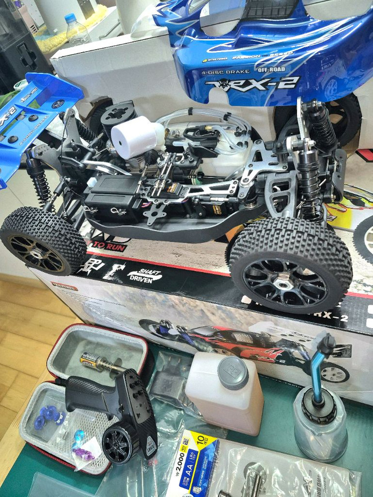 *각종교신가능*니트로엔진1/8RC카VRX-2RTR(새제품)필수옵션15종포함4WD알씨카풀박스셋~바람에언덕에서 이미지