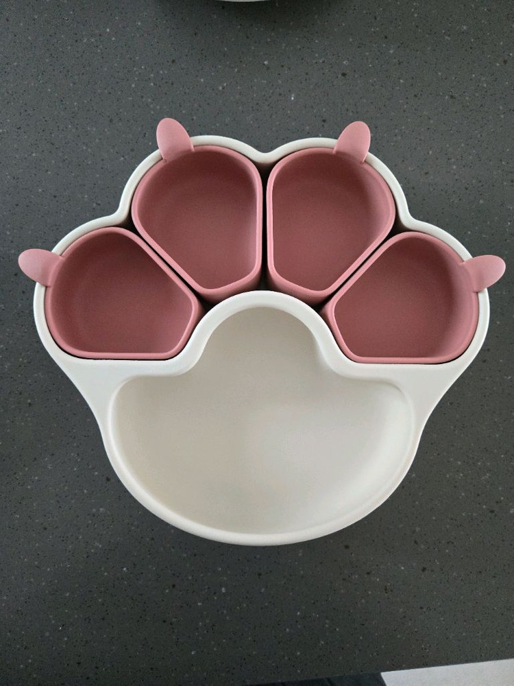 흡착식판 아기 퍼기식판 2set 뚜껑 포함 이미지