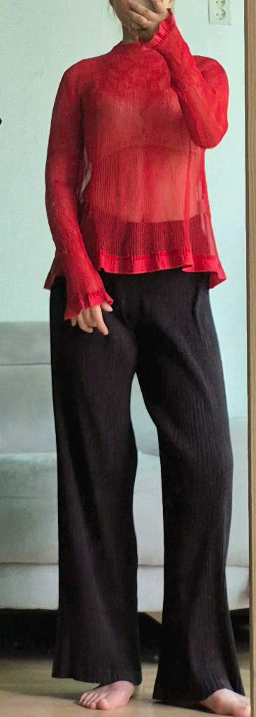 이세이미야케 플리츠플리즈 시스루 트위스트탑 이미지