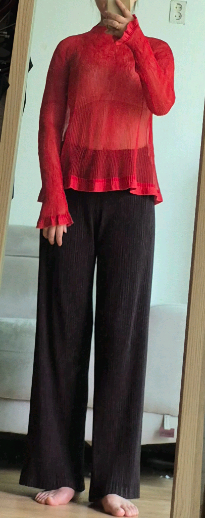 이세이미야케 플리츠플리즈 시스루 트위스트탑 이미지