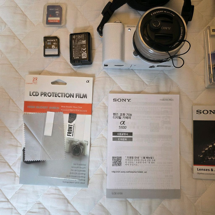 SONY 소니 A5100 미러리스 화이트 풀세트(신품급 / 컷수 1천컷 / 배터리 S급) 이미지